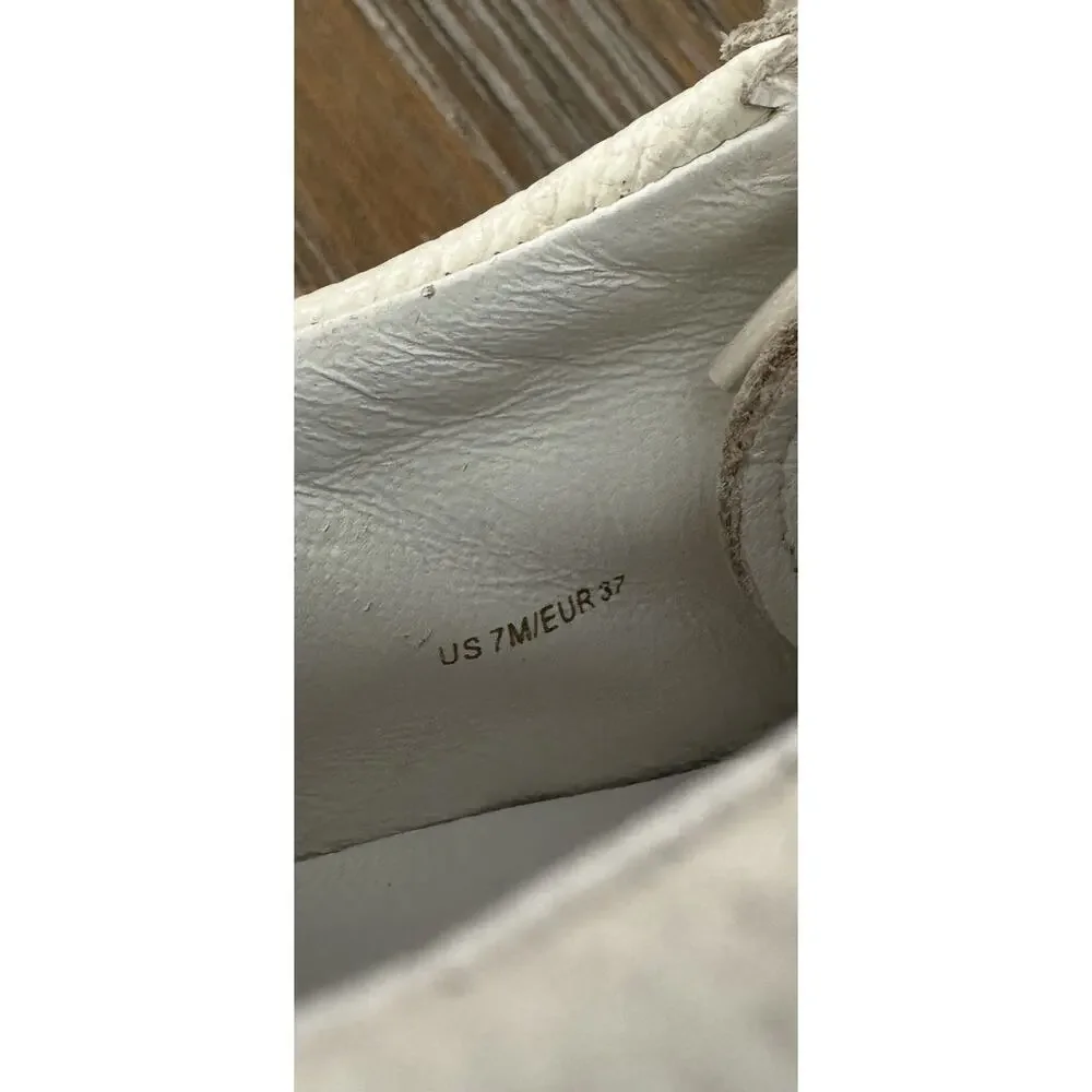 Vince White Leather Upper Sneaker Pebbled Leather Women’s Sz 7M